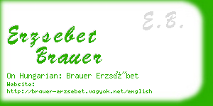 erzsebet brauer business card